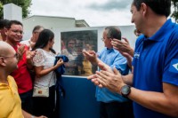 15/03/2016 - Pedro Taques cumpre promessa de campanha e entrega escola em comunidade de Chapada dos Guimarães 
