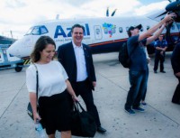 21/06/2016 - O voo inaugural ligando Cuiabá a Sorrisso foi na tarde desta segunda-feira  