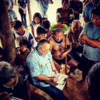 02/05/2017 - Governador assegura para índios melhora da estrada que atravessa Parque do Xingu 