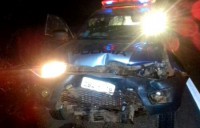 19/05/2017 - Viatura da Polícia Militar bate em uma anta na região de Vila Rica  
