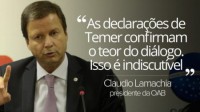23/05/2017 - OAB apresentará pedido de impeachment de Temer nesta semana, diz Lamachia 