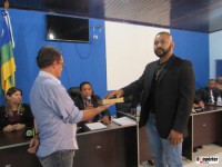 14/08/2017 - Vereadora Cida Brandão sai de licença para tratamento de saúde e Thiago do Posto assume em sessão solene