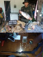 22/01/2018 - Policia Ambiental apreende redes e armas na região do Araguaia 