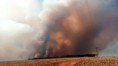 18/07/2016 - Incêndio de grandes proporções atinge lavoura e diversas propriedades rurais 